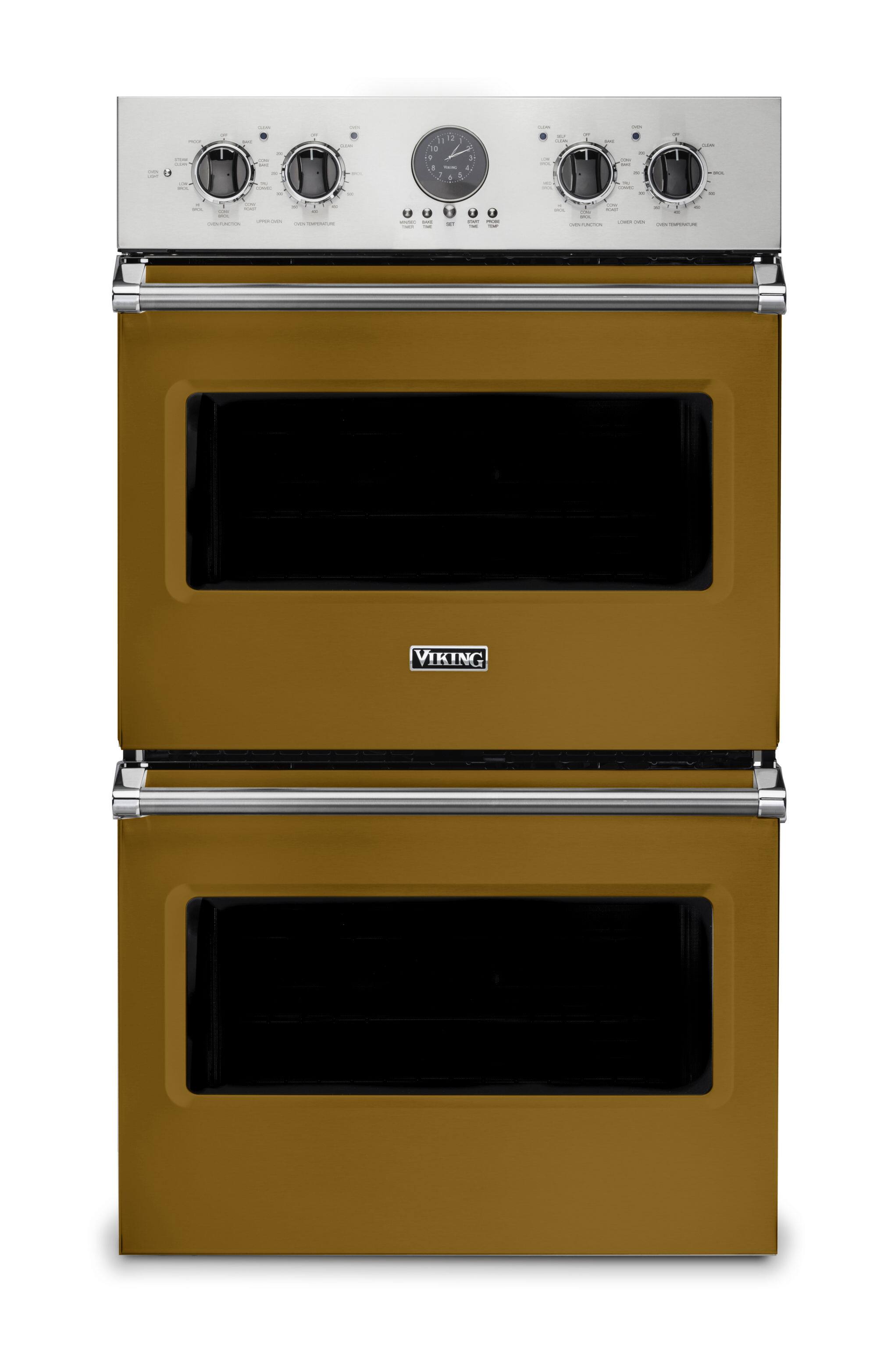30" Viking Professional 5 Series Built-In Double Electric Convection Wall Oven - Golden Hour - Front_Zoom