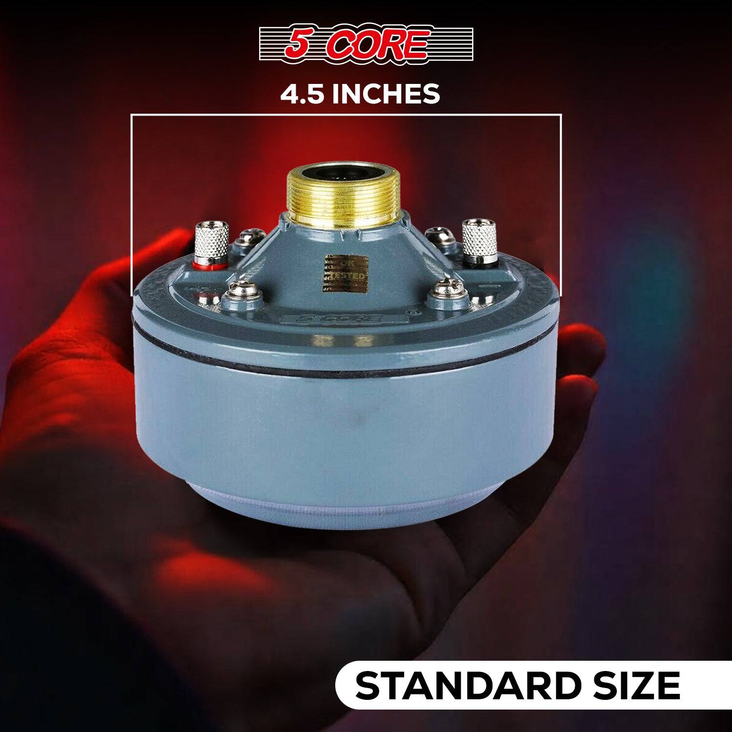 The corrected text is: "5 CORE 4.5 INCHES, TESTED STANDARD SIZE."