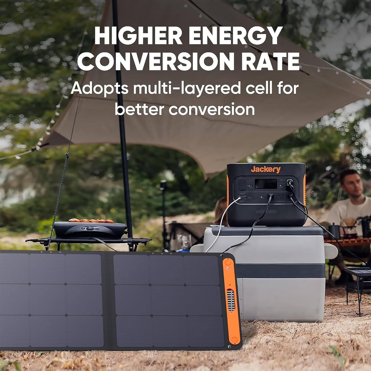 Higher Energy Conversion Rate: Adopts Multi-layered Cell for Better Conversion - Jackery