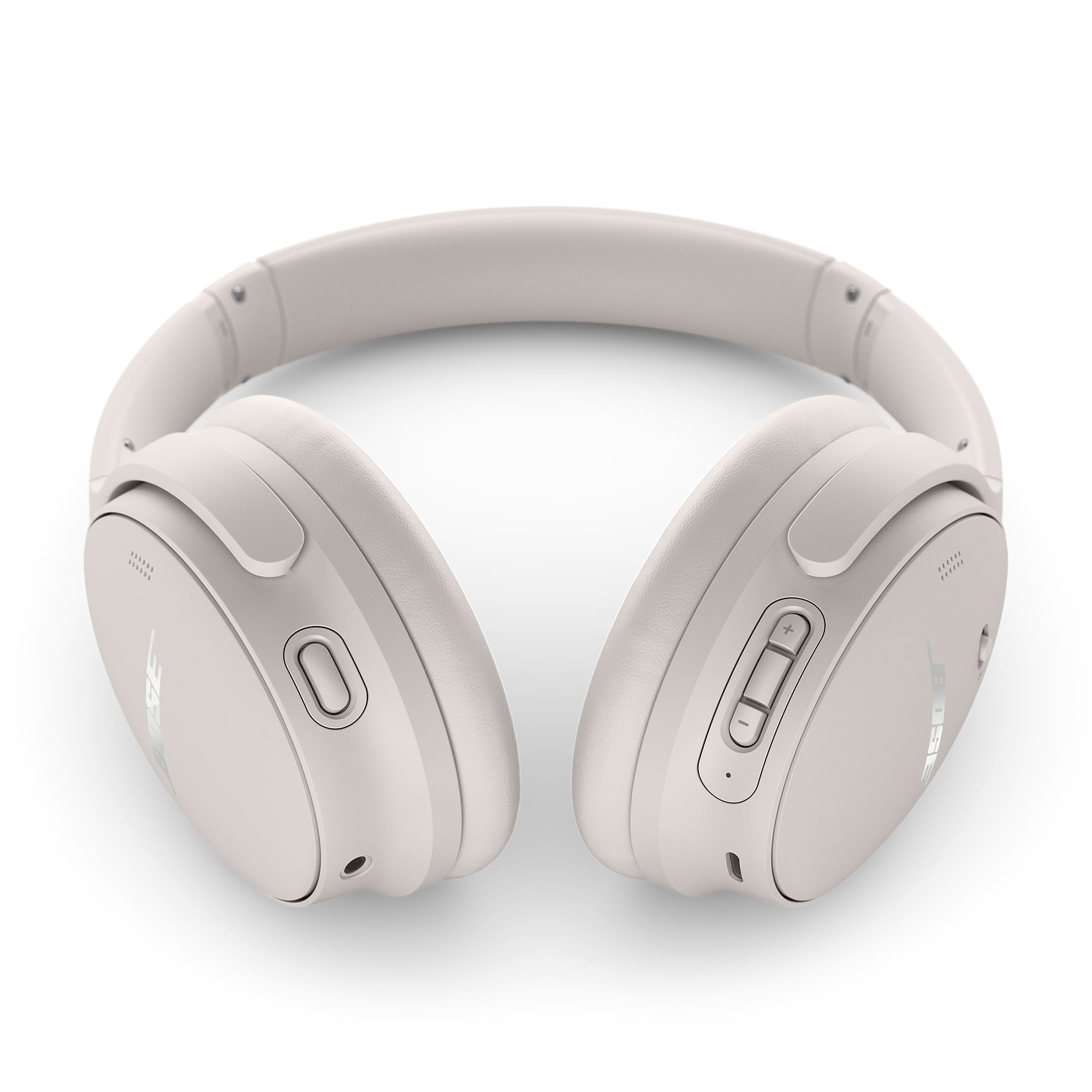 Angle. Bose - QuietComfort Wireless Noise Cancelling Over-the-Ear Bluetooth Headphones - White Smoke.