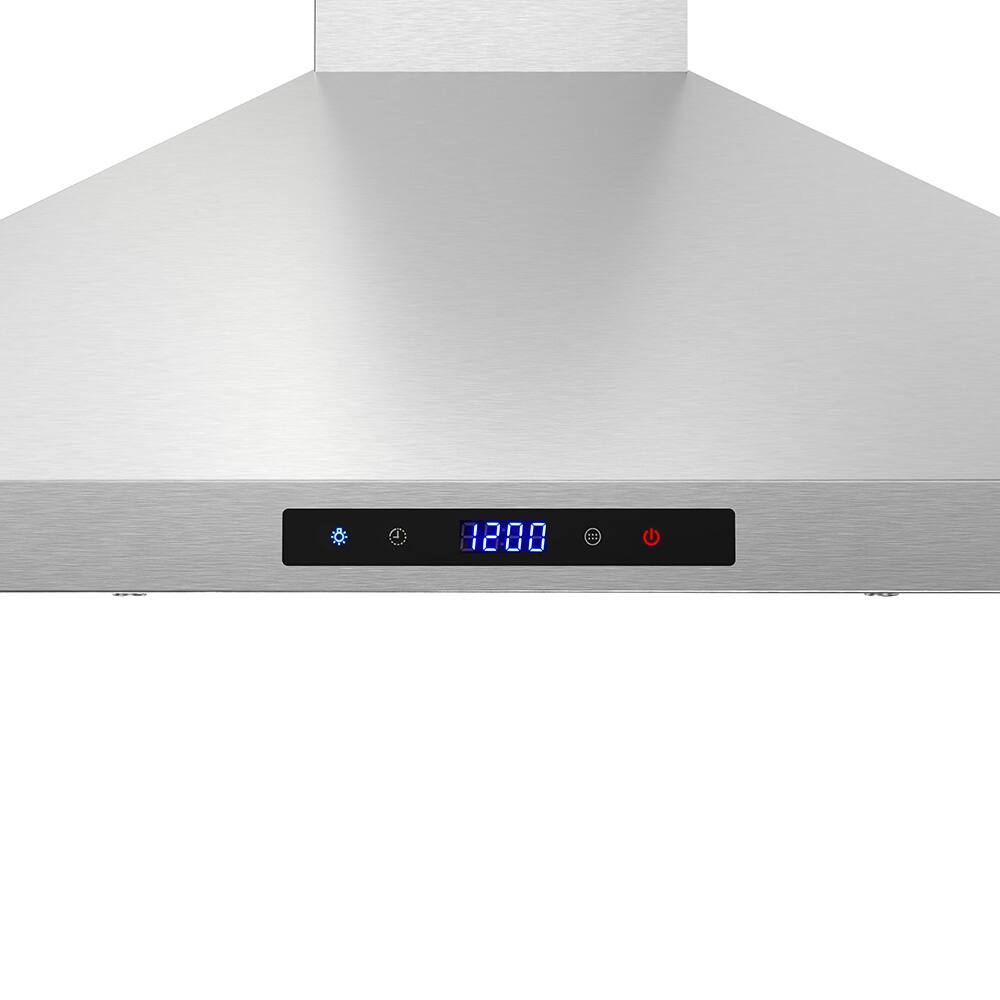 Alt View 7. Streamline - 30 in. Giulio Convertible Wall Mount 350 CFM Range Hood, Baffle Filters, Touchpad Control, LED Lights - Brushed Stainless Steel.