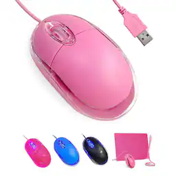 Pink-Wired mouse