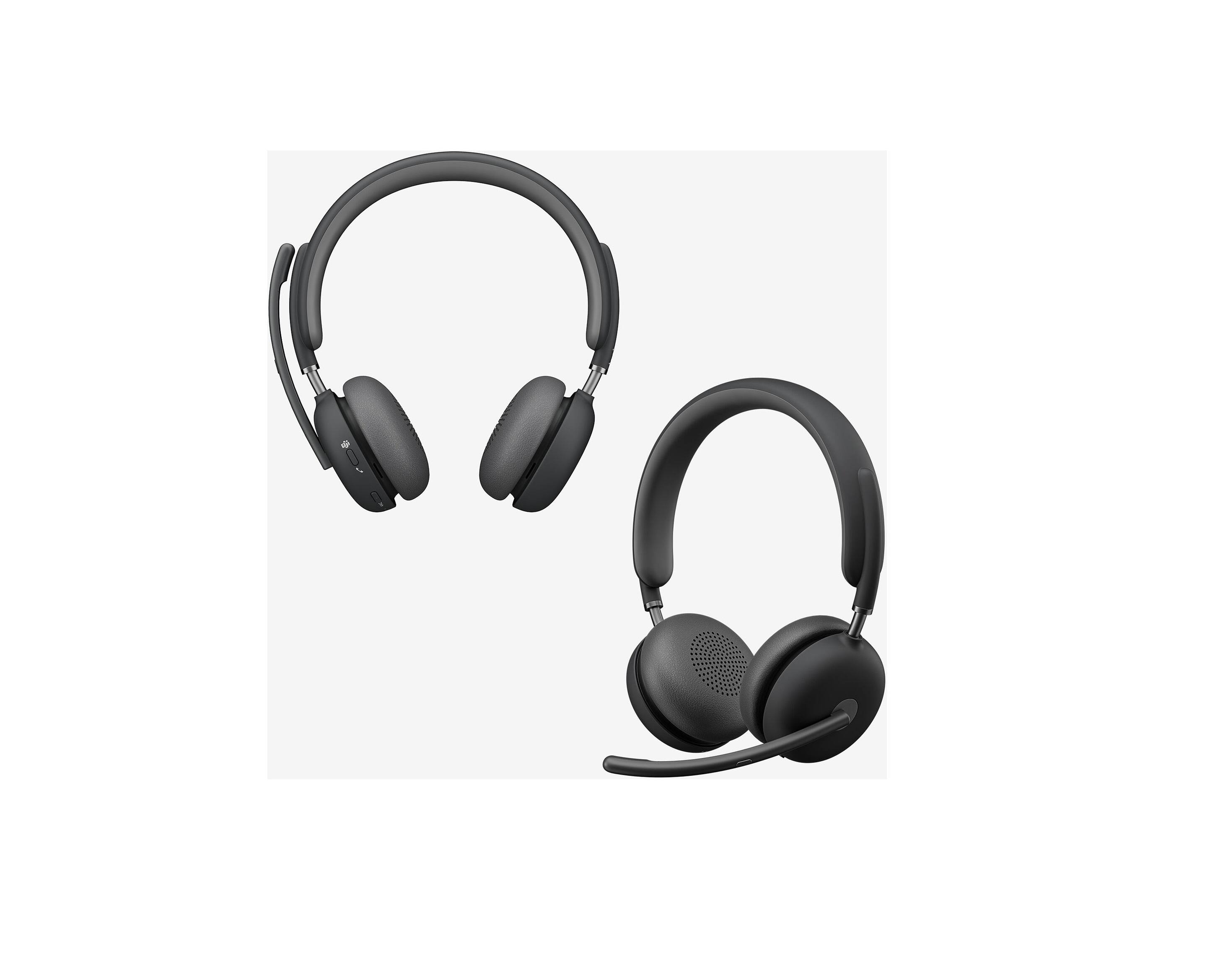 Back. Logitech - Logitech Zone Wireless Bluetooth Over-the-Ear 2 Headset Teams Version with Receiver - Graphite.