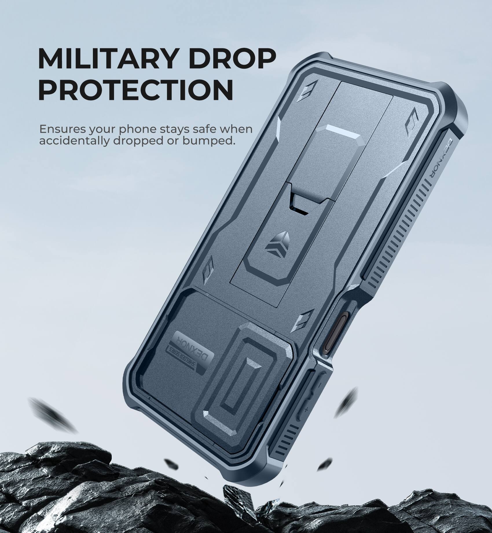 MILITARY DROP PROTECTION
Ensures your phone stays safe when accidentally dropped or bumped.
DEXNOR 180BS SRUD DEXNOR 2H73