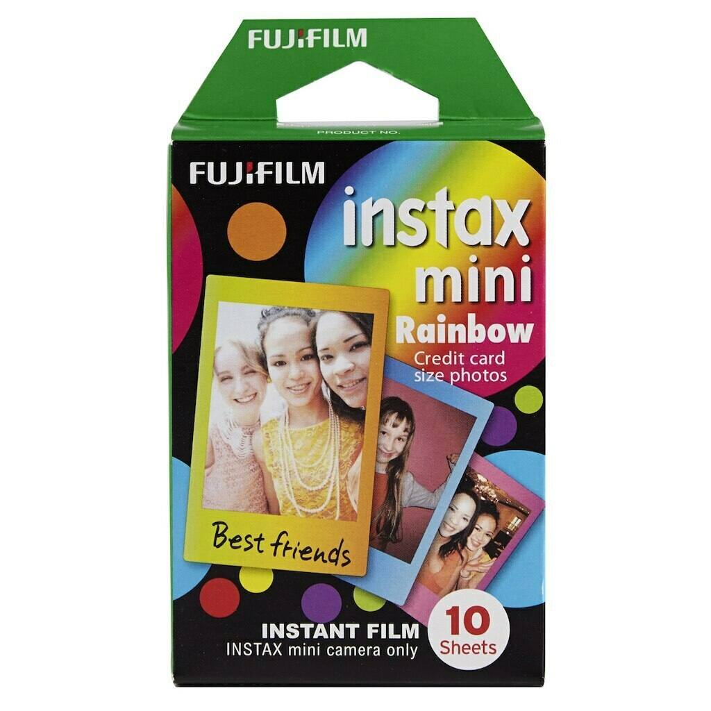 FUJIFILM instax mini Rainbow Credit card size photos Best friends INSTANT FILM 10 Sheets INSTAX mini camera only
