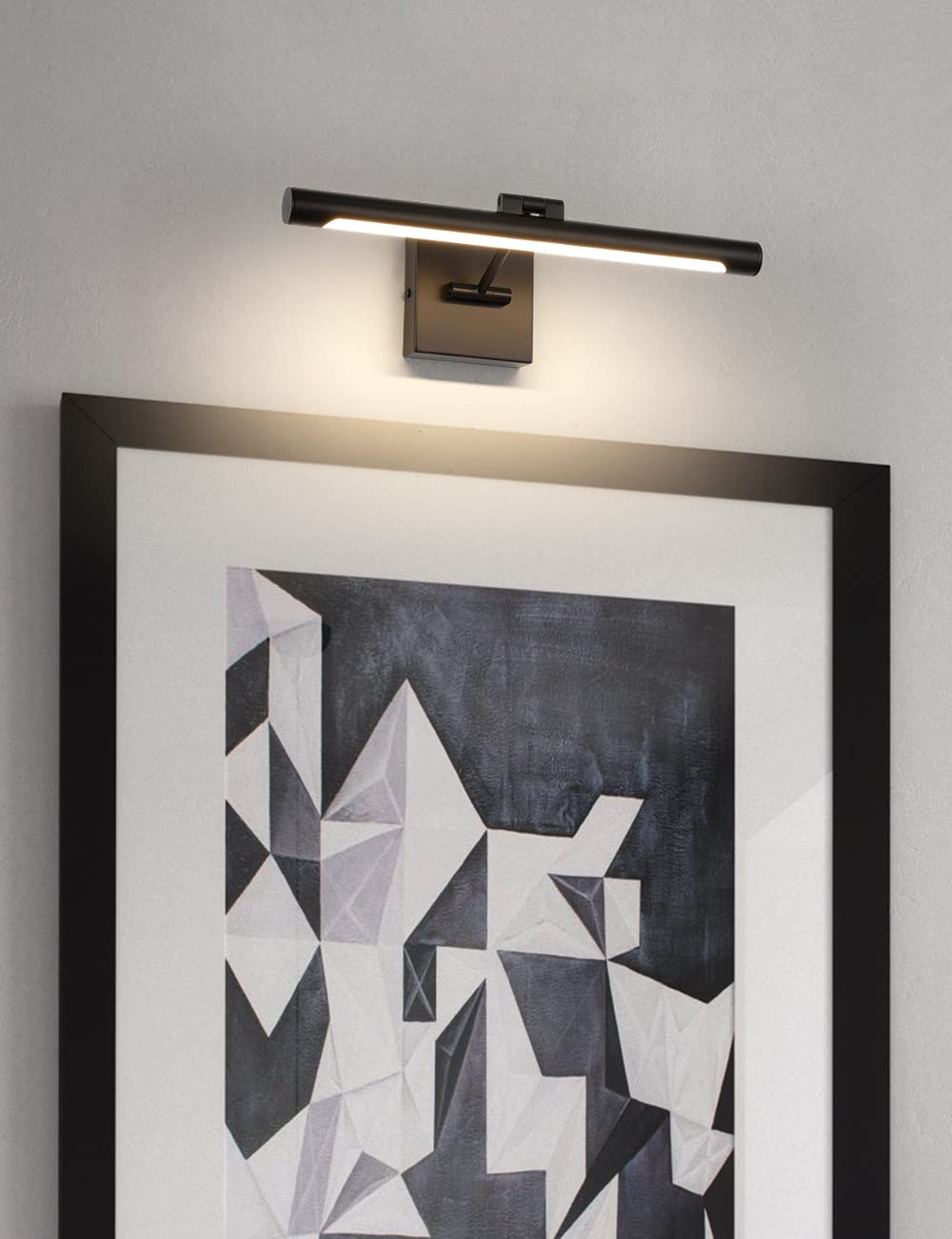 Alt View 3. TECH SAFARI - Led Picture Light Fixtures Inches Long Modern Wall Lamps With Rotatable Lighting Tube Frame Lights For Pain - Black Non-Dimmable 16.53" Long.