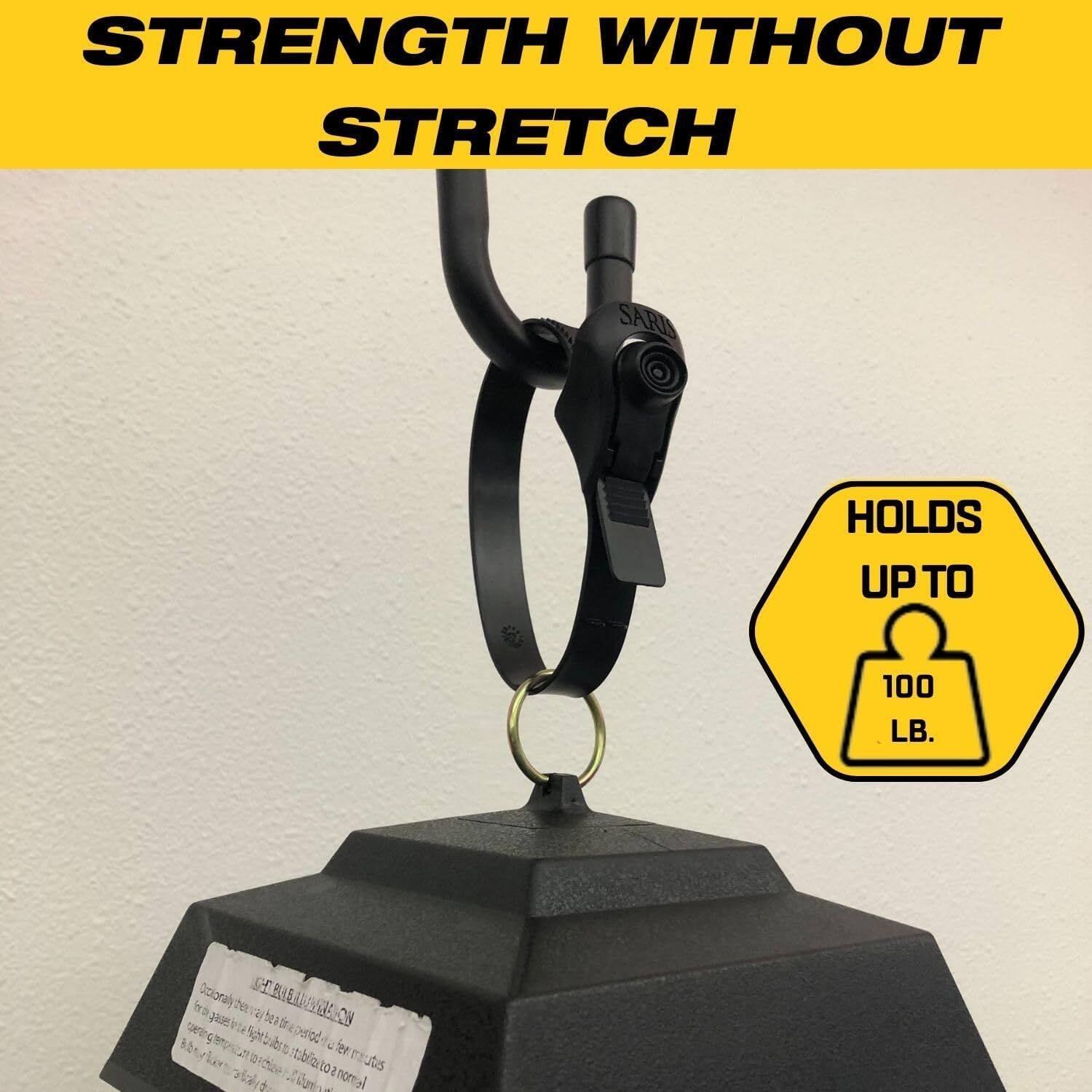 STRENGTH WITHOUT STRETCH  
SARI HOLDS UP TO 100 LB.