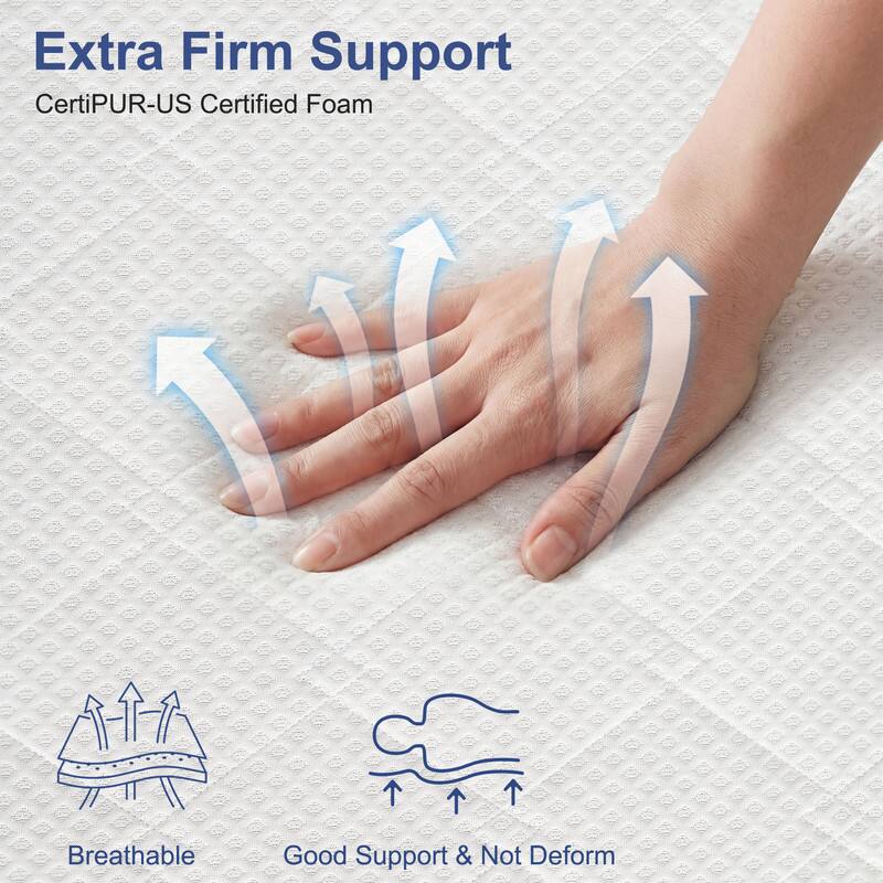 Extra Firm Support  
CertiPUR-US Certified Foam  

Breathable  
Good Support & Not Deform