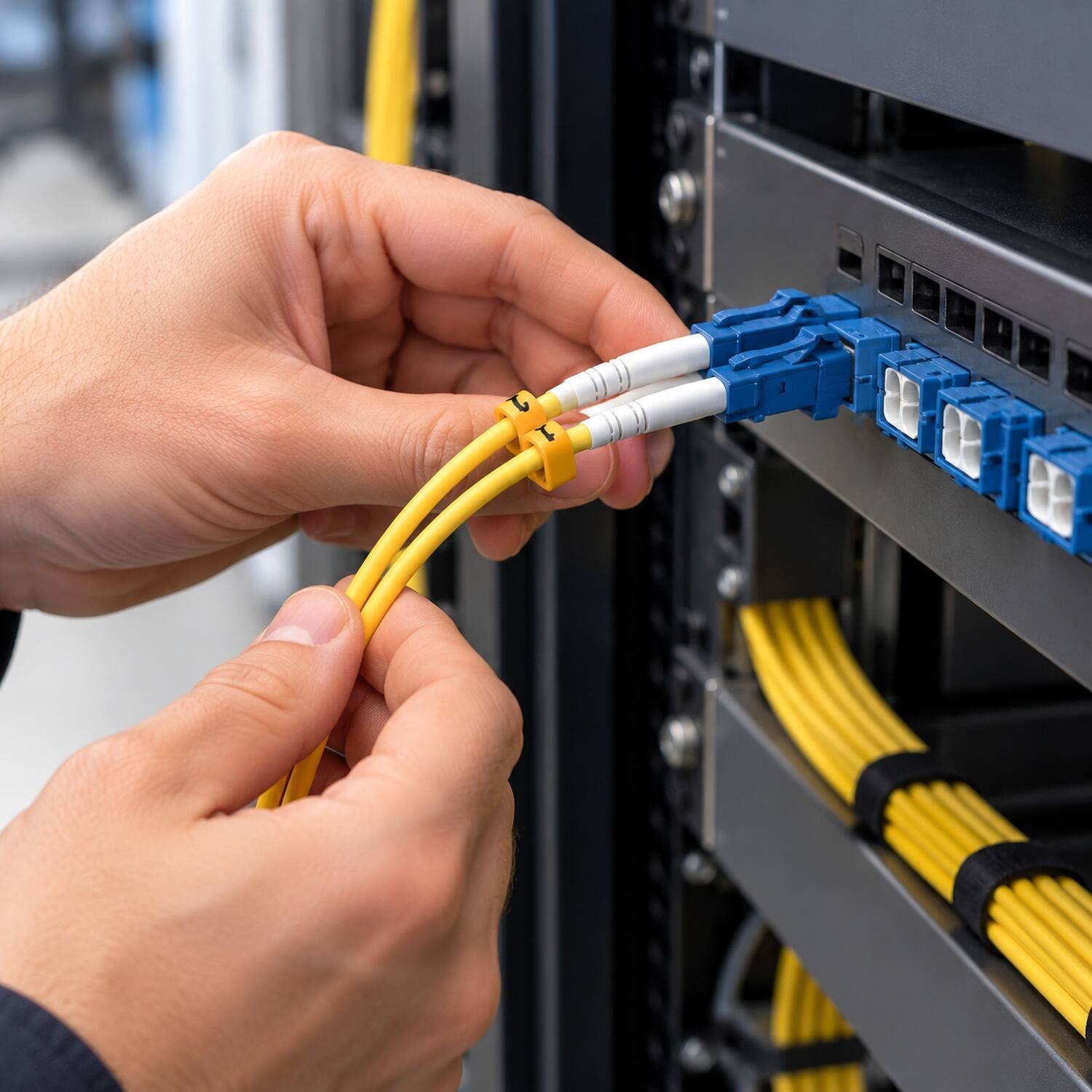 Back. Sanoxy - 25m LC/LC Duplex 9/125 Single Mode Fiber Optic Cable - Multi.