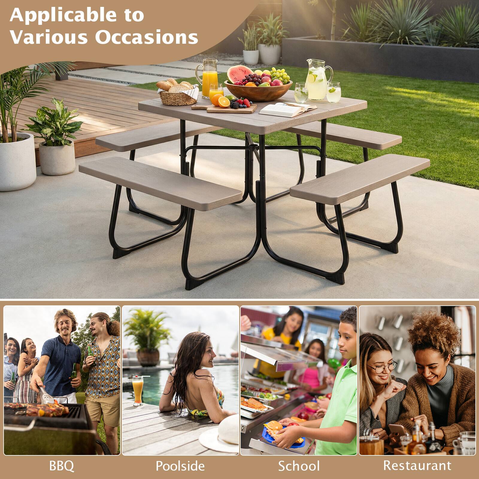 Applicable to Various Occasions

BBQ  
Poolside  
School  
Restaurant