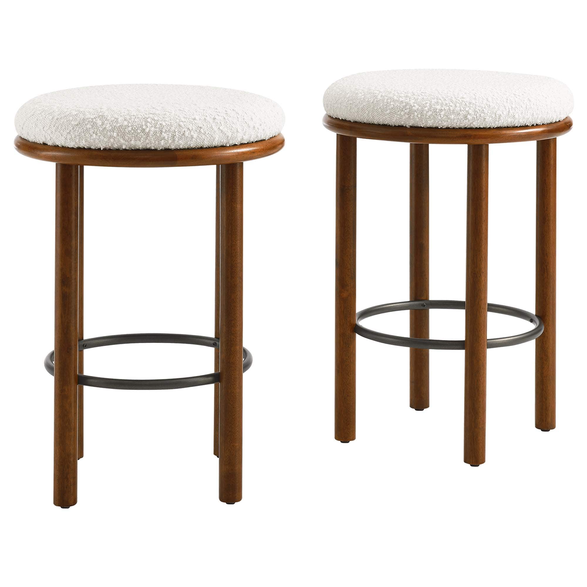 Photos - Chair S-Tools Fable Boucle Fabric Counter Stools Set of 2 by Modway - 0 