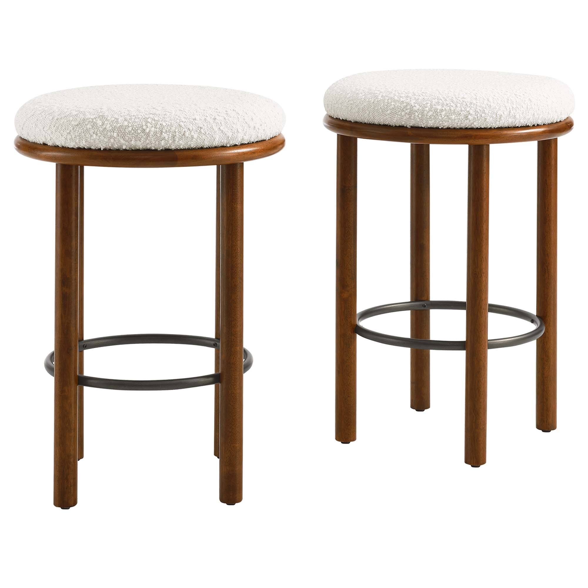 Front. Modway - Fable Boucle Fabric Counter Stools Set of 2 by Modway - 0.
