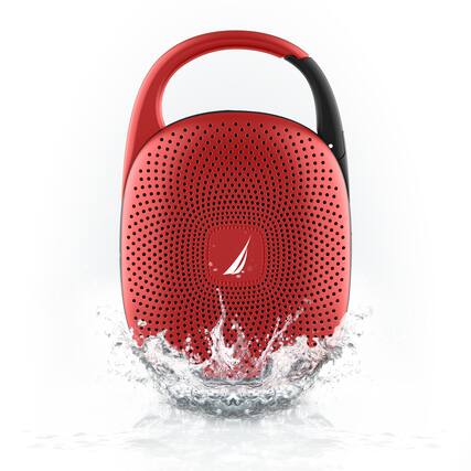 Front. Nautica - Nautica Nayman SP700 Portable Bluetooth Speaker, Waterproof Portable Wireless Outdoor & Shower Speaker (Red) - Red.