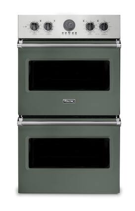 Front. Viking - 30" Viking Professional 5 Series Built-In Double Electric Convection Wall Oven - Eucalyptus - Eucalyptus.