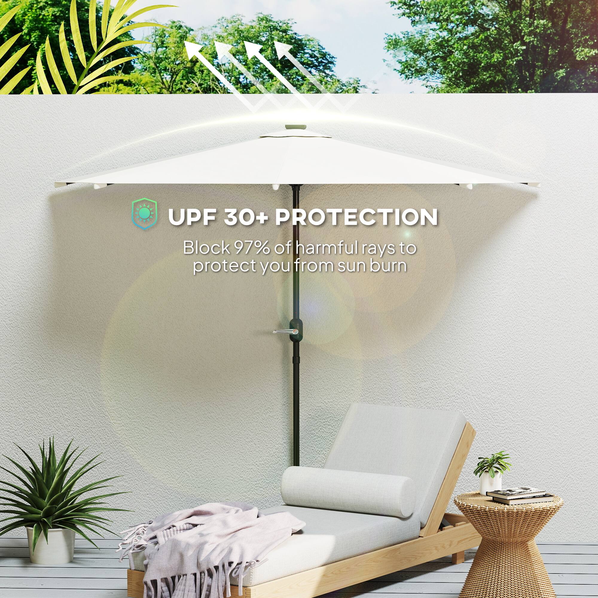 UPF 30+ PROTECTION
Block 97% of harmful rays to protect you from sun burn
