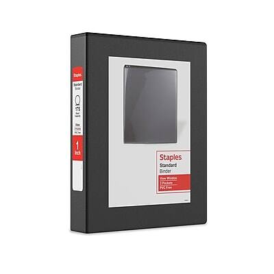 175 1 Inch Staples Standard Binder View: Pockets MK
Staples
Standard
Binder View
Pockets
1 Inch
3 Rings
Black
175 Sheets