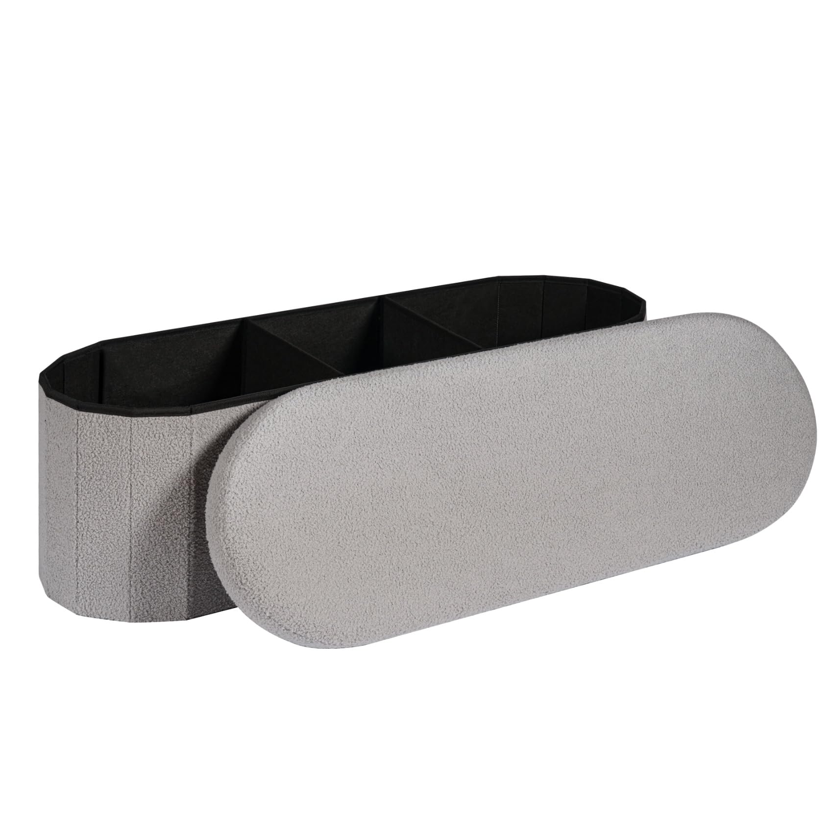 Grey 43.3"D x 15"W x 15"H