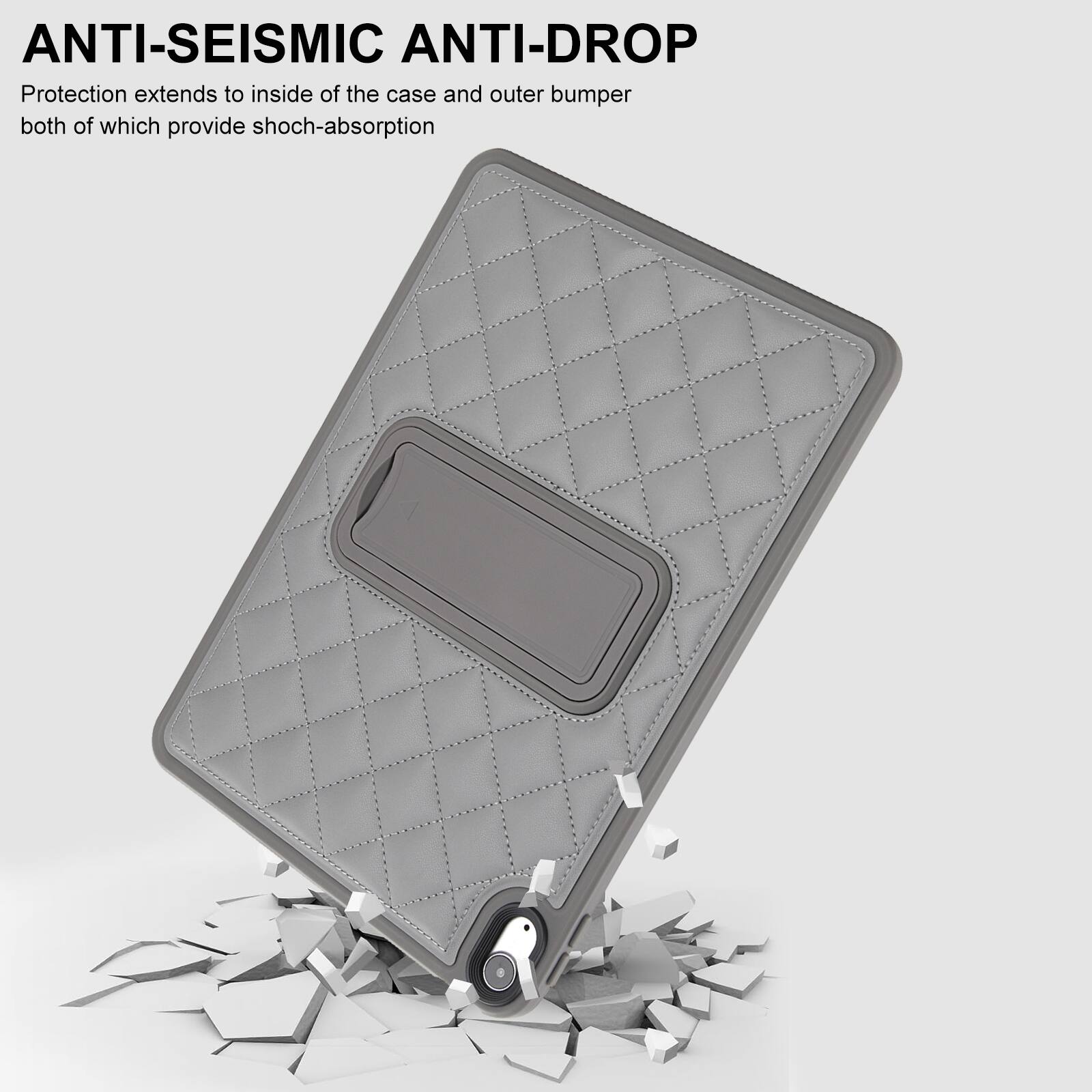 ANTI-SEISMIC ANTI-DROP  
Protection extends to inside of the case and outer bumper both of which provide shock-absorption