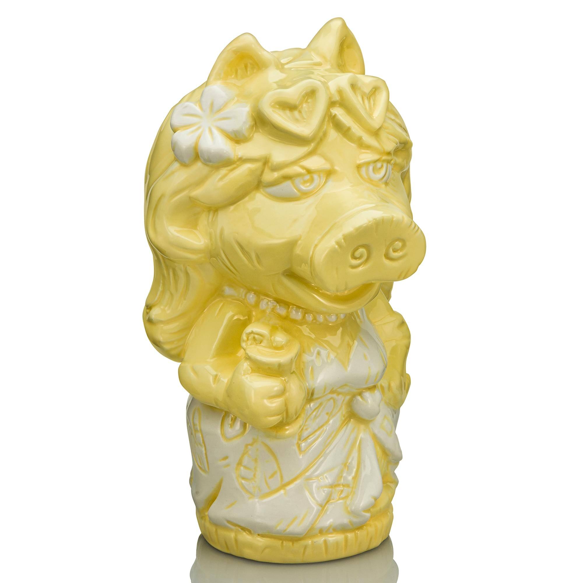 Alt View 1. ThinkGeek - Geeki Tikis The Muppets Miss Piggy Ceramic Mug | Holds 16 Ounces - Yellow.
