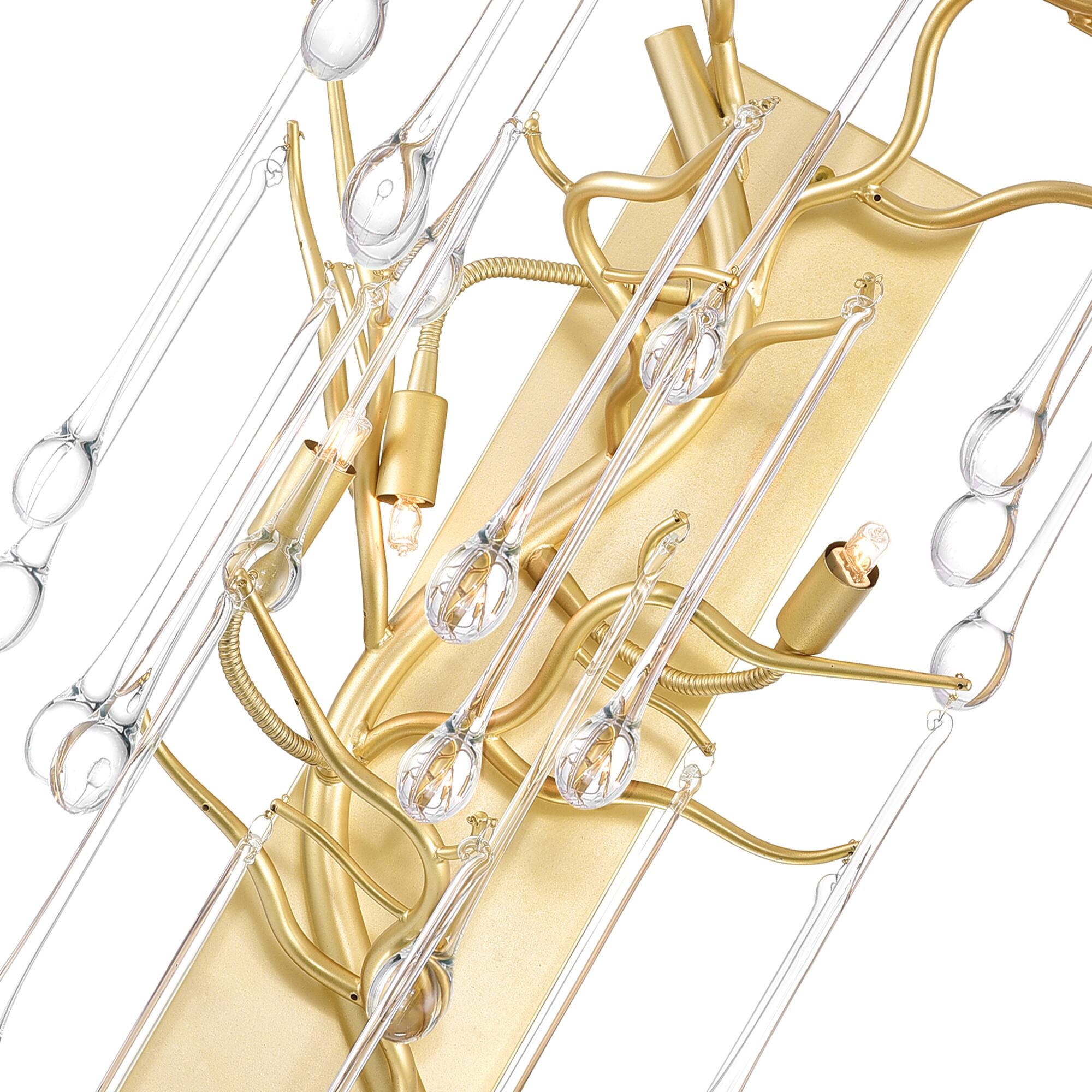 Alt View 1. CWI Lighting - Anita 3 Light Wall Sconce With Gold Leaf Finish - Gold Leaf.