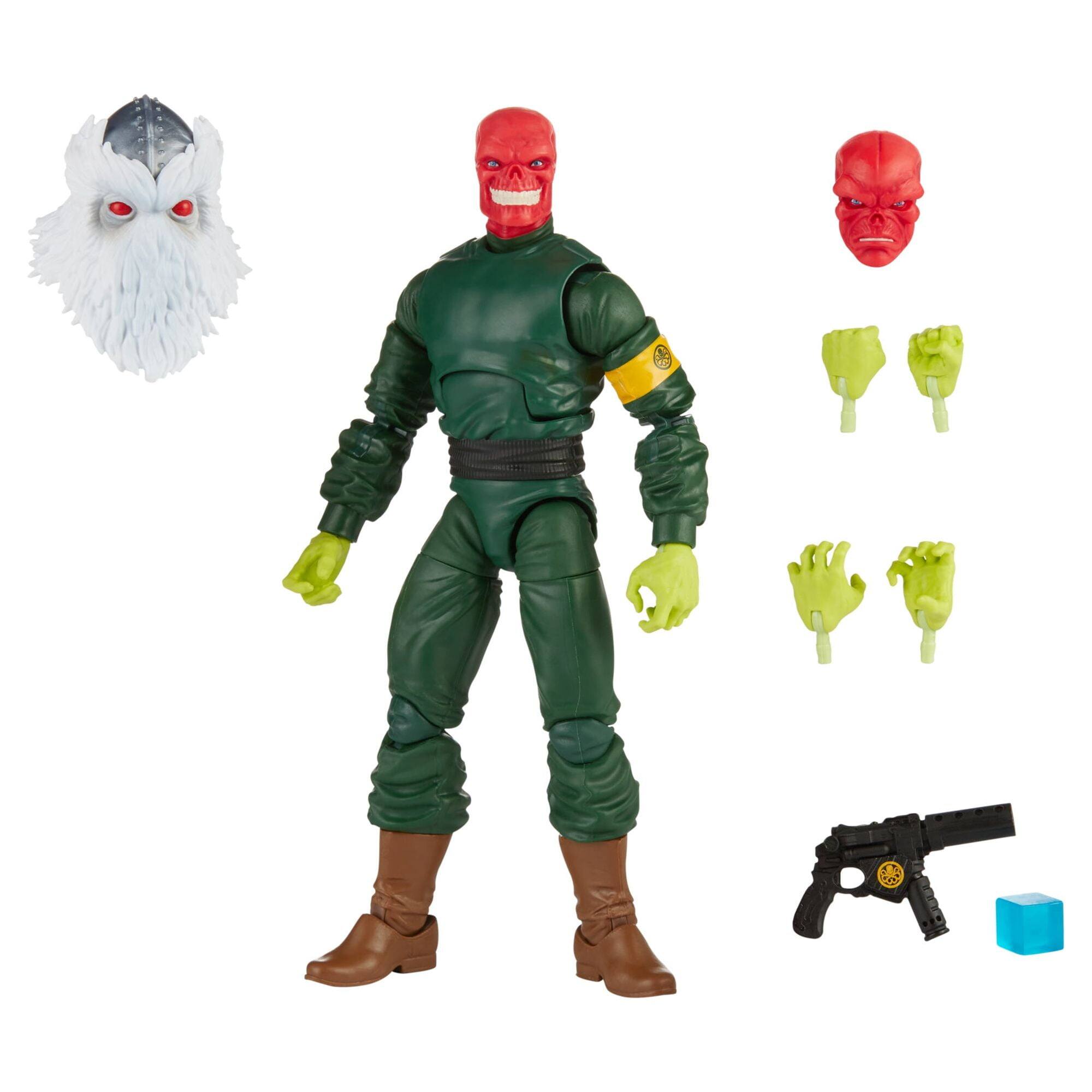 Hasbro Marvel Legends Series 6-inch Collectible Red Skull Figure, 7 Accessories, 1 Build-a-Figure Part
