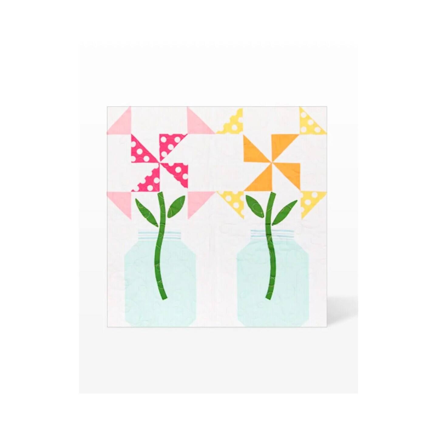 Angle. AccuQuilt - GO! Canning Jar Pieced-8 Finished Die - Multicolor.