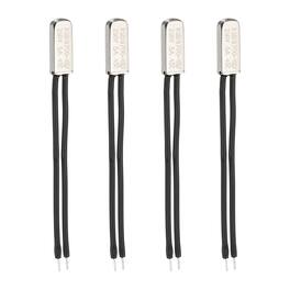 Unique Bargains - 4pcs KSD9700 Thermostat 45C Normally Close N.C Temperature Switch 250V 5A Thermal Protector Metal - Black