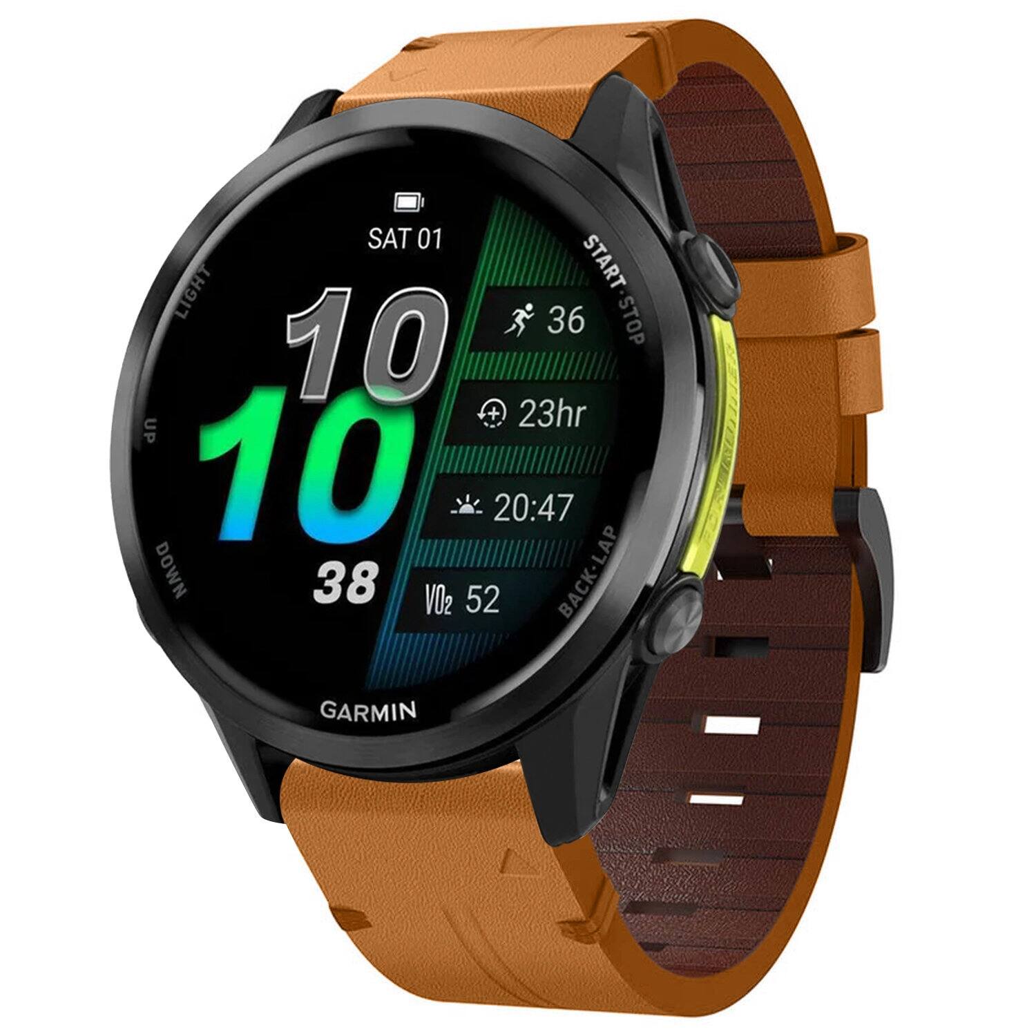 SAT 01 LIGHT START 36 STOP 10 + + 23hr UP 10 20:47 LAP DOWN 38 VO2 52 BACK-LAP GARMIN