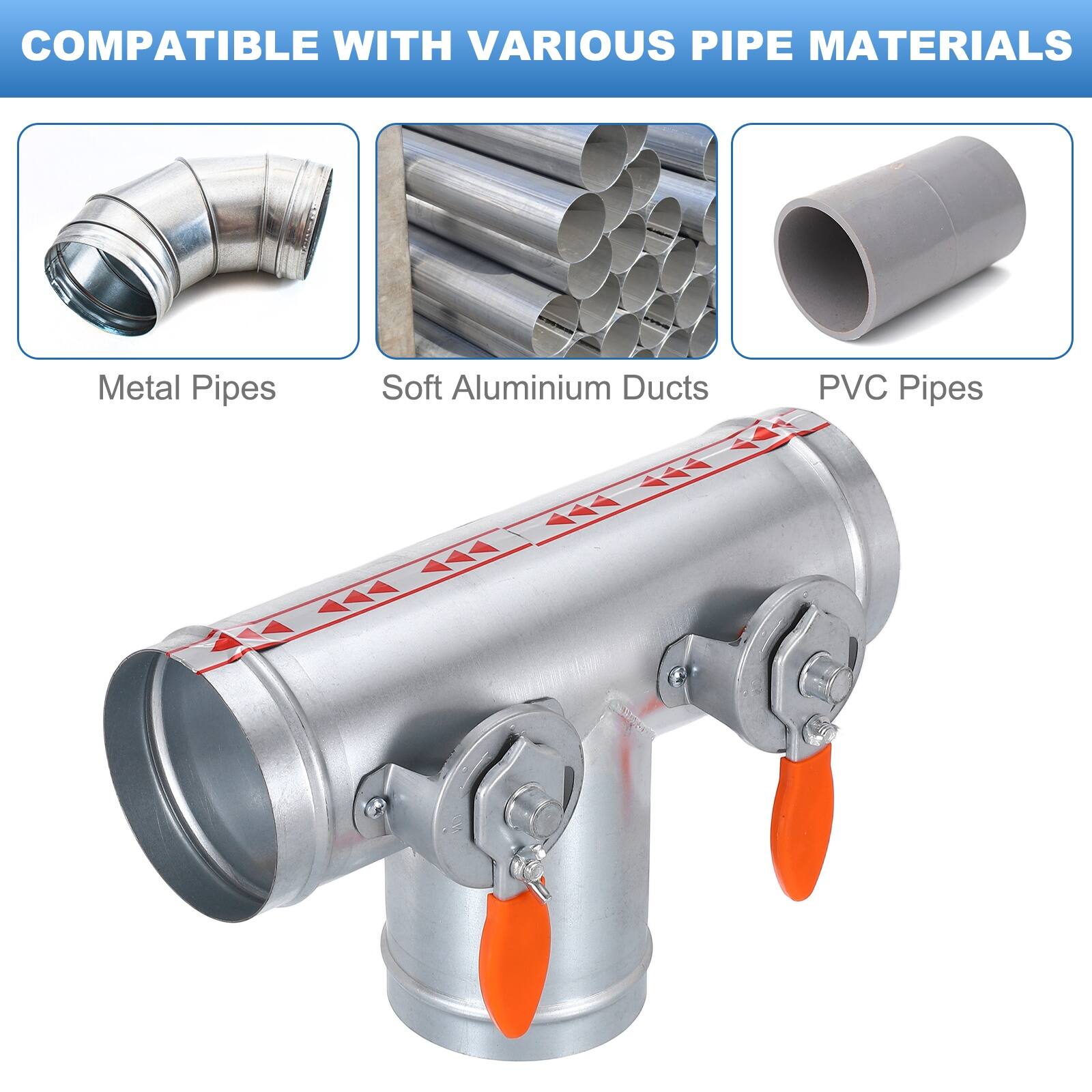 COMPATIBLE WITH VARIOUS PIPE MATERIALS

Metal Pipes
Soft Aluminium Ducts
PVC Pipes