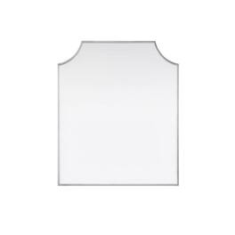 Elegant Kitchen and Bath - Notched Metal Mirror 30x36 inch - Silver