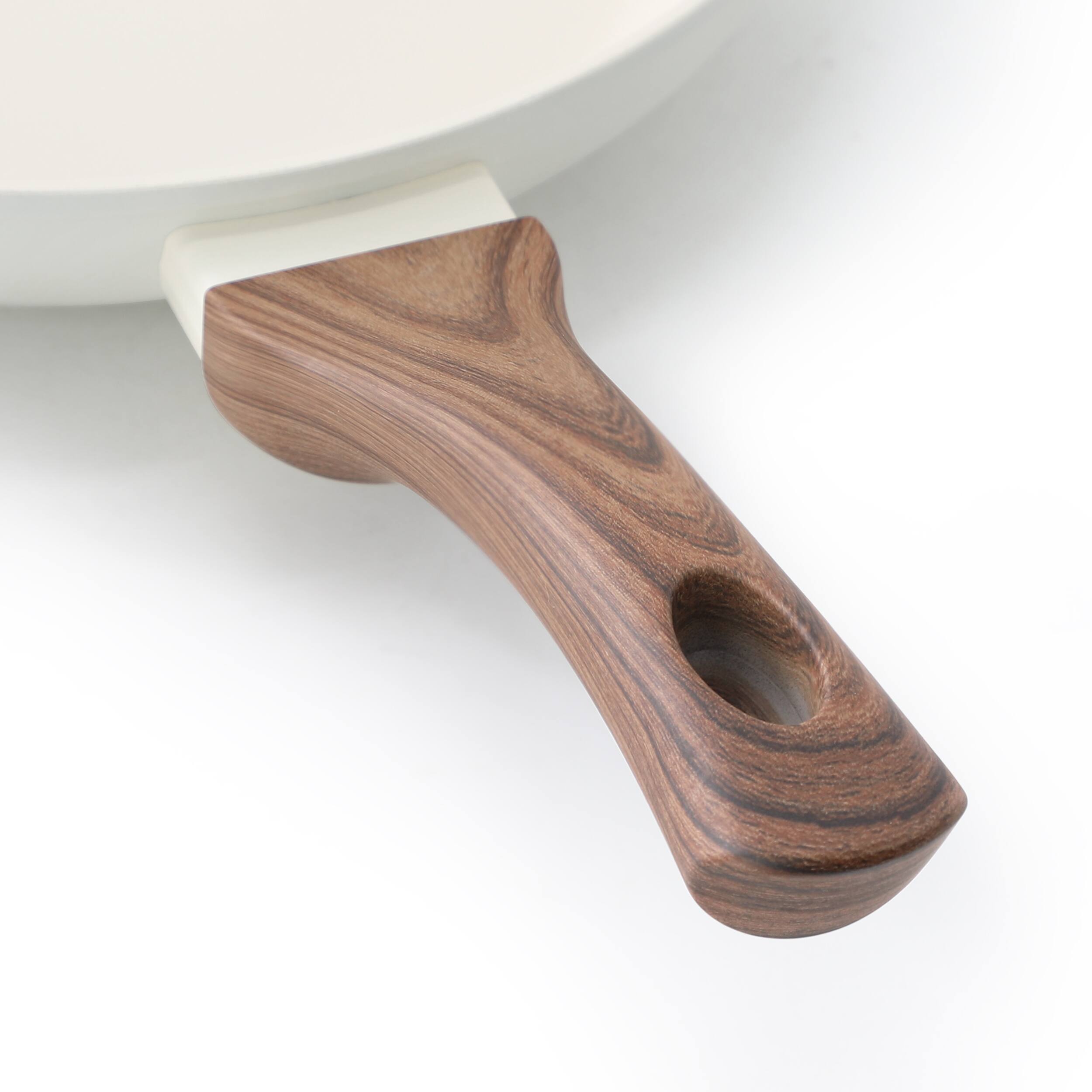 Alt View 3. Oster - Oster Amberg Choice 8 Inch Ceramic Nonstick Forged Aluminum Frying Pan in Off-White - Off-White.