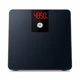 GE - Smart Bathroom Scale with Bluetooth App, 500 lb Capacity, Black
