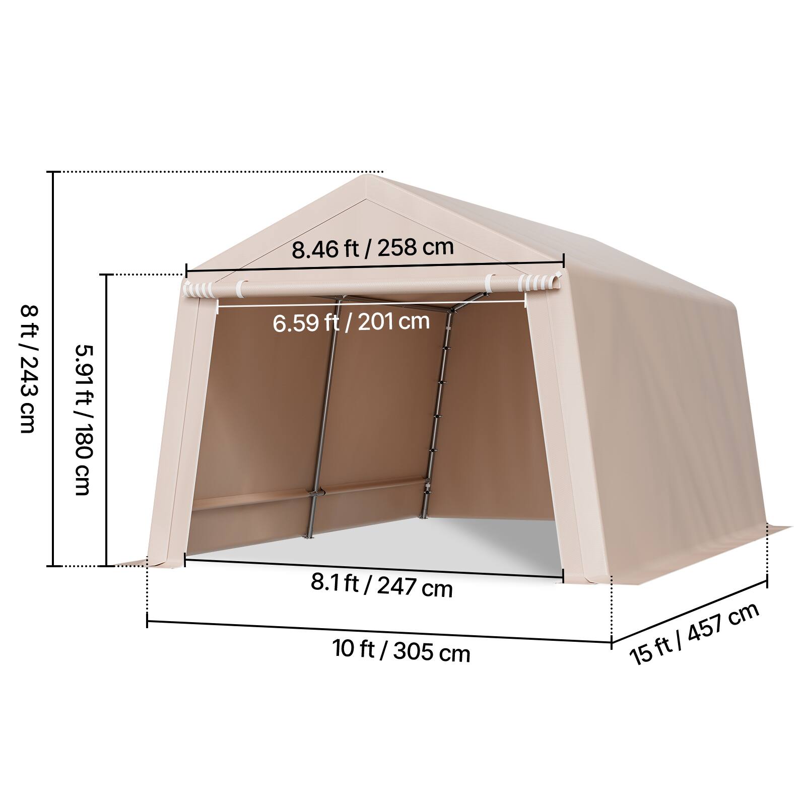 8 ft / 243 cm
5.91ft / 180 cm
8.46 ft / 258 cm
6.59 ft / 201 cm
8.1ft / 247 cm
10 ft / 305 cm
15 ft / 457 cm
