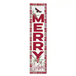 Jardine - Saint Joseph's Hawks 12'' x 48'' Outdoor Merry Christmas Leaner - White