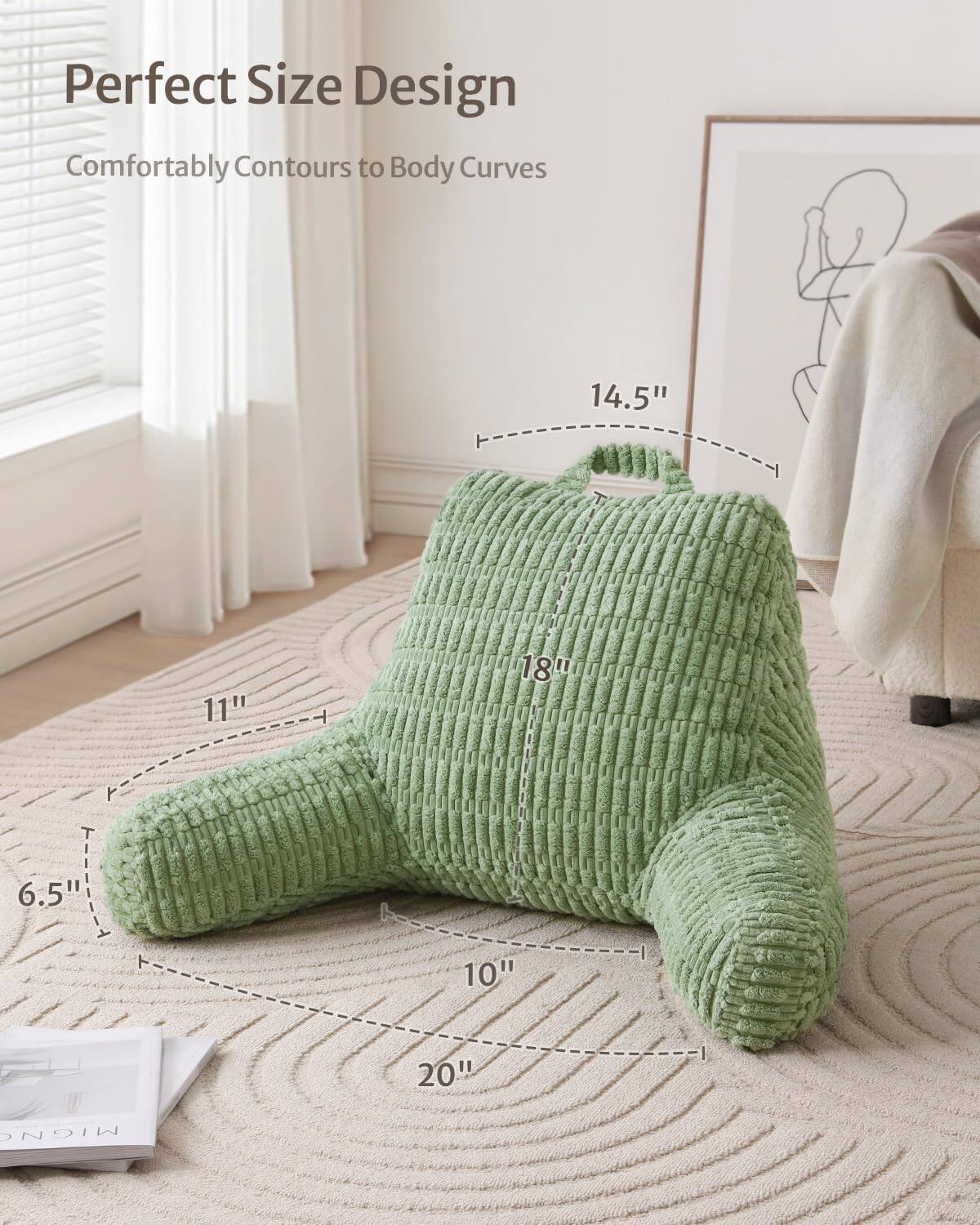 Perfect Size Design  
Comfortably Contours to Body Curves  

14.5"  
11"  
18"  
6.5"  
10"  
20"