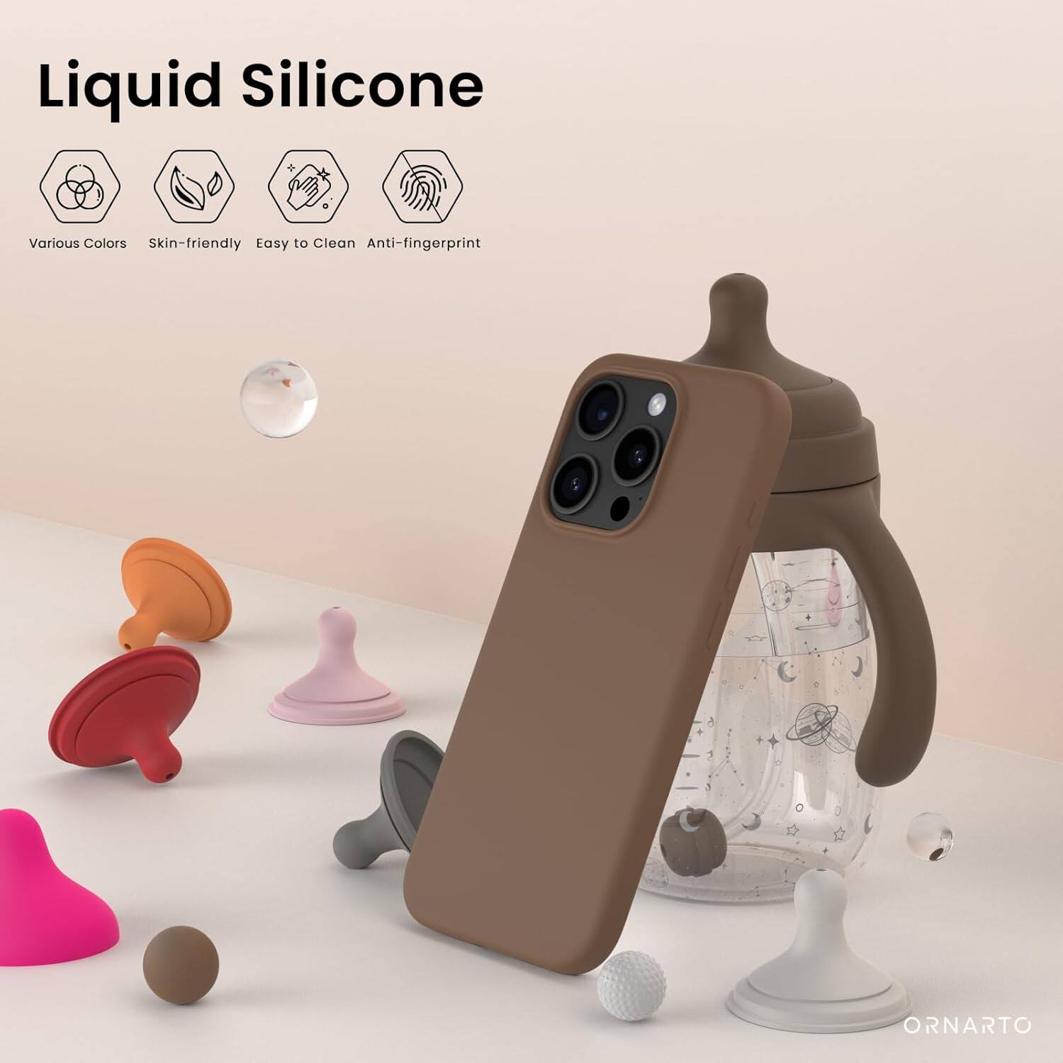 Liquid Silicone, Various Colors, Skin-friendly, Easy to Clean, Anti-fingerprint, ORNARTO