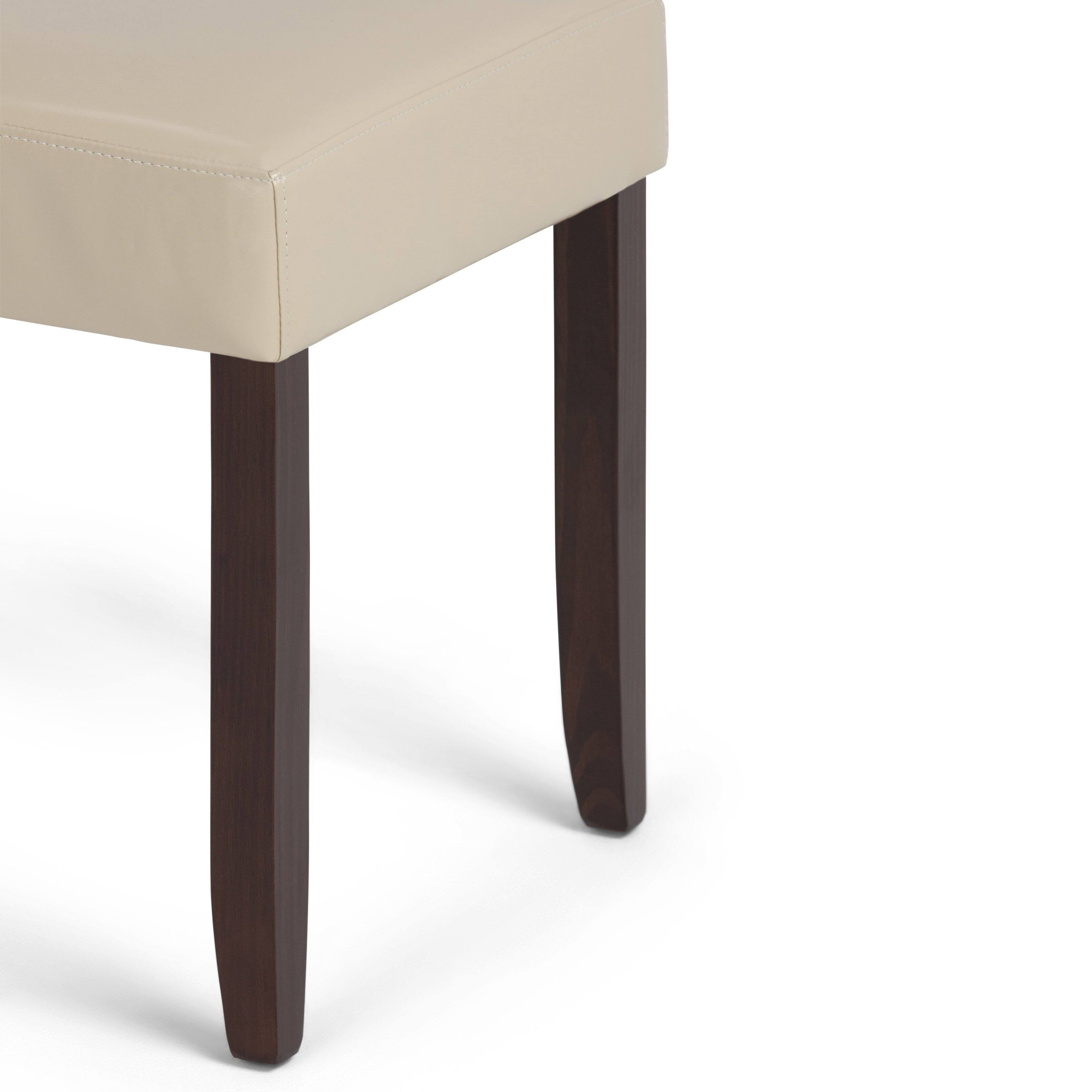 Alt View 2. Simpli Home - Acadian Parson Dining Chair (Set of 2) in Satin Cream - Satin Cream.
