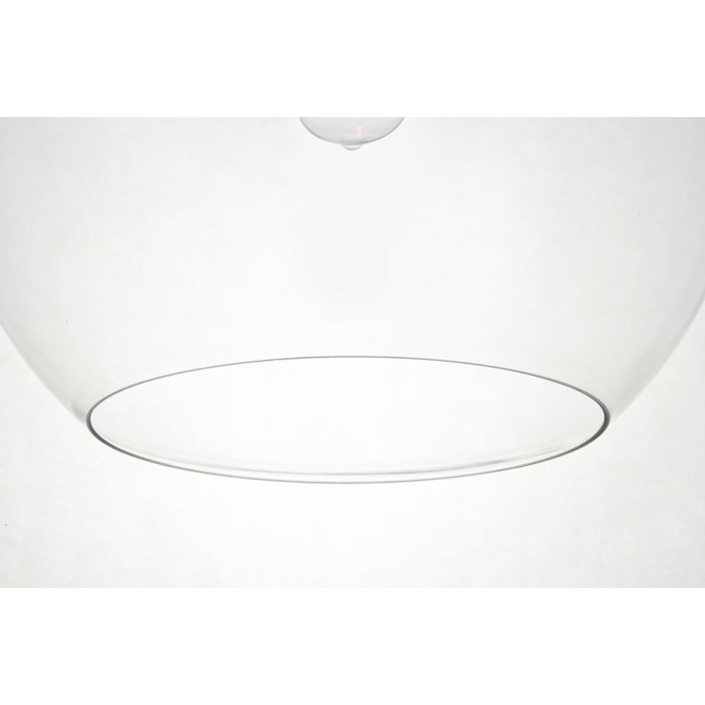 Alt View 1. Living District - Baxter 1 Light Black Pendant With Clear Glass - Black And Clear.