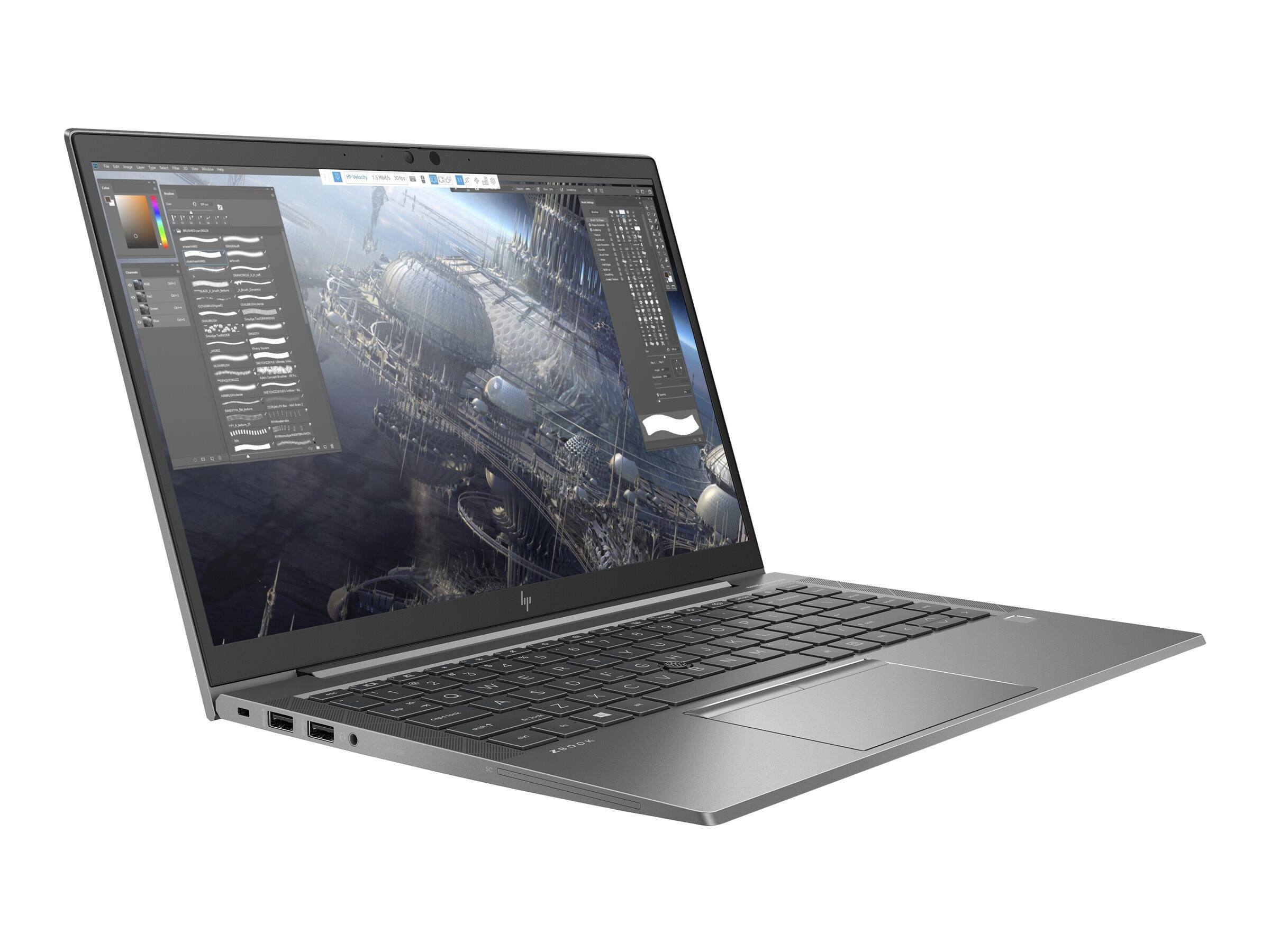 Alt View 2. HP - ZBook Firefly 14 G7 14" FHD Intel Core i7-10610U 1.8 GHz up to 4.9 GHz 16GB 512GB SSD NVIDIA Quadro P520 Windows 11 Pro - Gray.