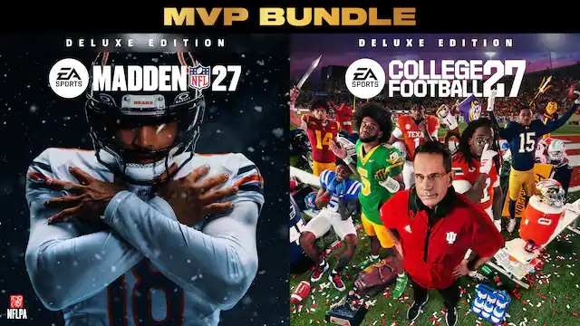 MVP BUNDLE
DELUXE EDITION
EA SPORTS
MADDEN NFL 27
DELUXE EDITION
EA SPORTS
COLLEGE FOOTBALL 27 - E (Everyone)
