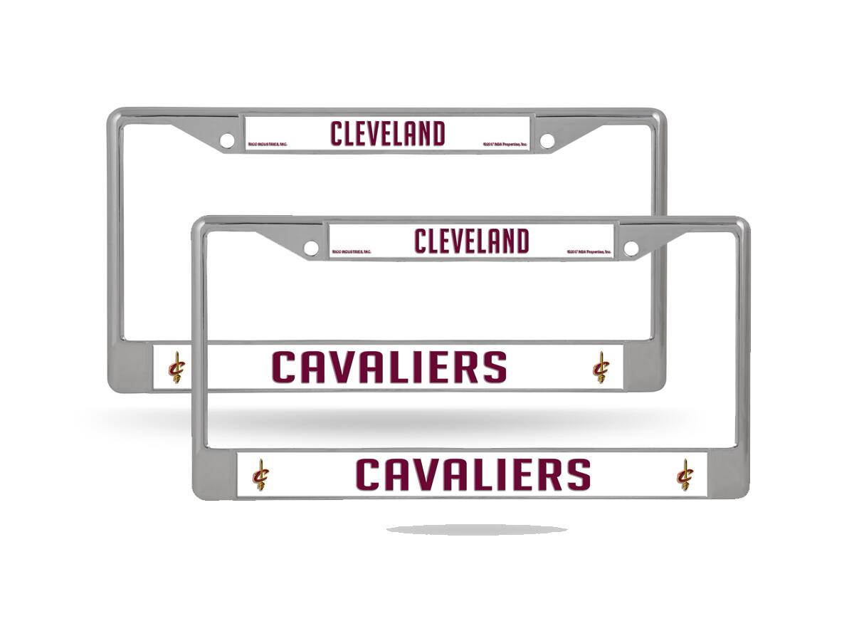 Cleveland Cavaliers NBA Chrome Metal License Plate Frame - Set of 2 Frames