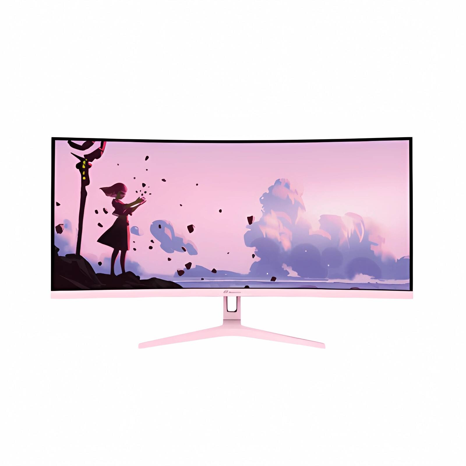 Alt View 2. Arozzi - Arozzi – Nova 34" Curved VA UWQHD 165Hz Gaming Monitor – Pink - Pink.