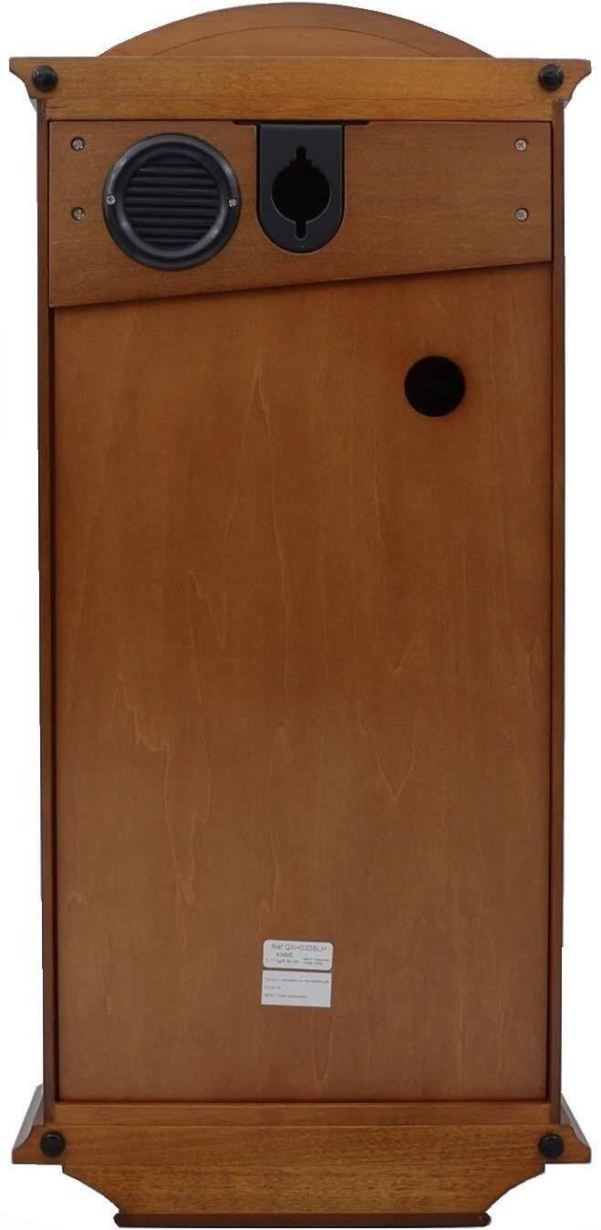 Angle. Seiko - Seiko Arched Wall Clockwith Pendulum and Dual Chimes - Brown.