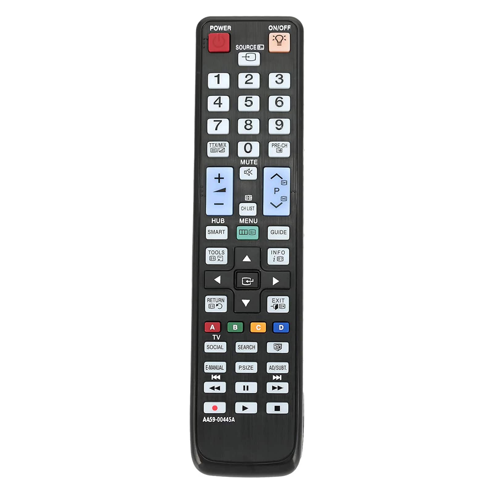 VINABTY - New AA59-00445A Replaced Remote Fits for Samsung TV UE32D6510WK UE32D6530WK UE37D6510WK UE37D6530WK UE40D6510WK - Black