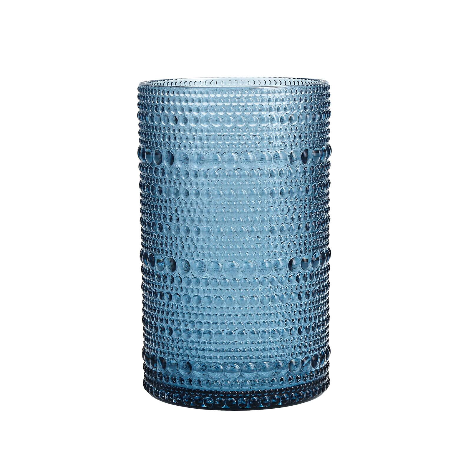 Front. Fortessa - Orbetto Outdoor Iced Beverage Cocktail Glass 4 Pack, 13 ounce, Cornflower - Cornflower.