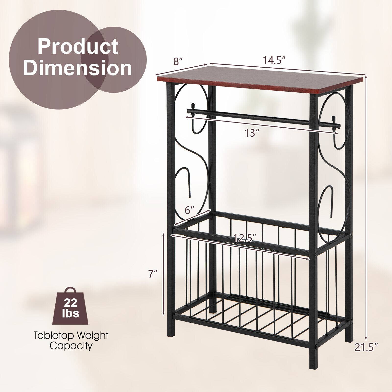 Product Dimension: 8", 14.5", 13", 6", 12.5", 7", 21.5"

Tabletop Weight Capacity: 22 lbs