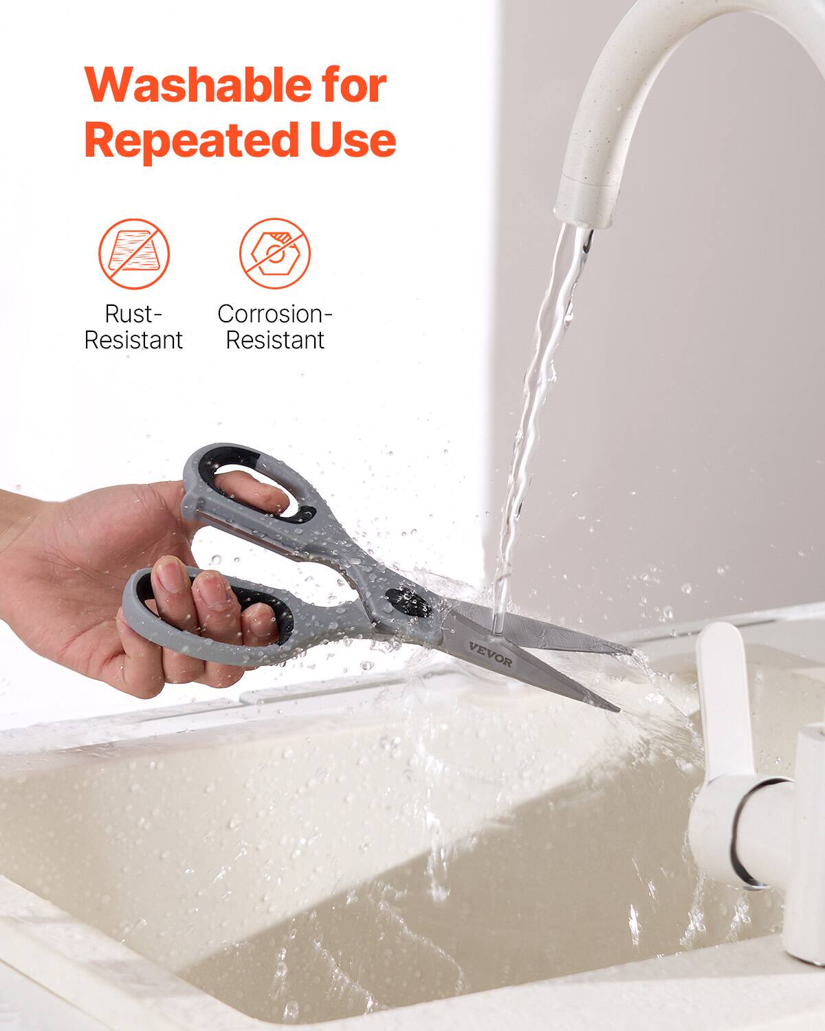 Washable for Repeated Use

- Rust-Resistant
- Corrosion-Resistant