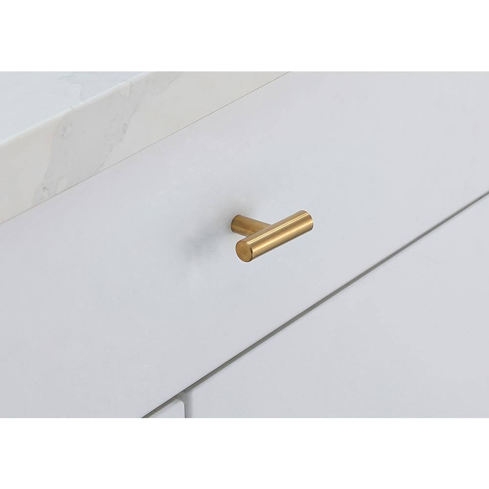 Alt View 1. Elegant Decor - Quinn Brass T Bar Pull Multipack (set of 10) - Brass.