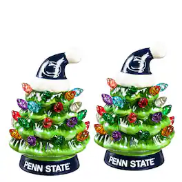 Evergreen Enterprises - Penn State Nittany Lions 2-Pack 4" Ceramic LED Christmas Tree Set - Multicolor
