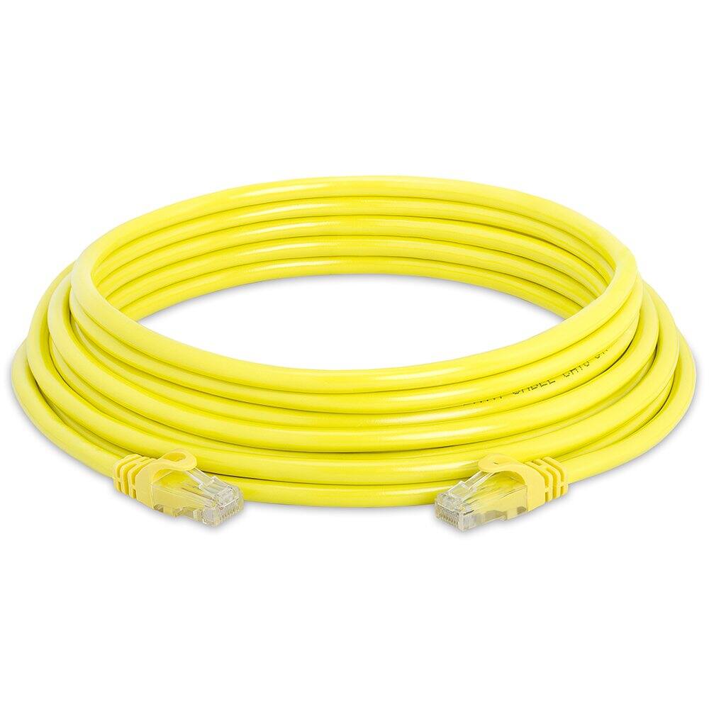 Angle. Cmple.com - Cmple - Cat 6 Ethernet Cable 25 ft, Cat6 Patch Cables 10Gbps Network Lan Cord, 550MHz, RJ45 Connectors - Yellow - Yellow.
